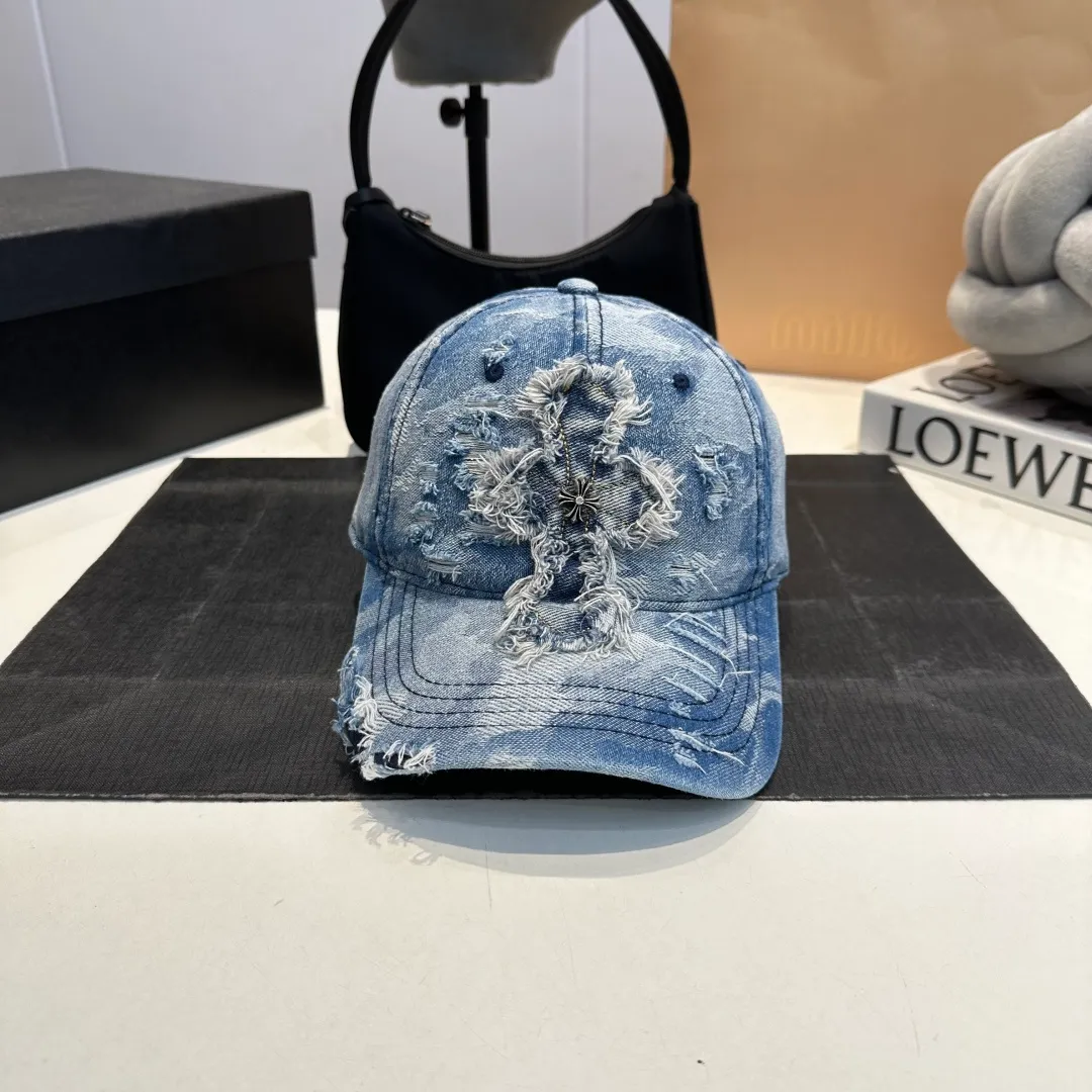 P70 Croxin's new high-quality washed denim baseball cap, high-end customized version! The same style as the internet celebrity fashion blogger! Wall crack recommended! Great quality! Head circumference 57cm